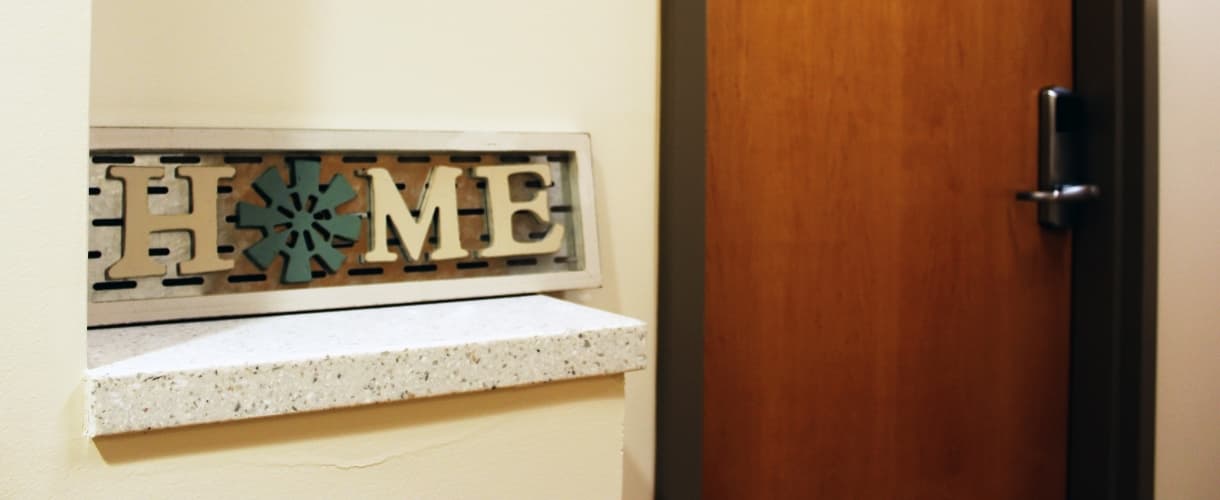 Home Sign on Countertop