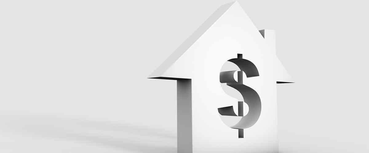 Graphic of a house with dollar sign